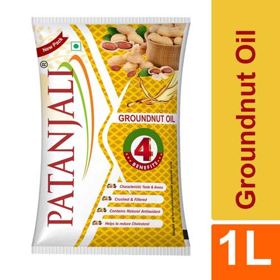 Patanjali Groundnut Oil Polypack