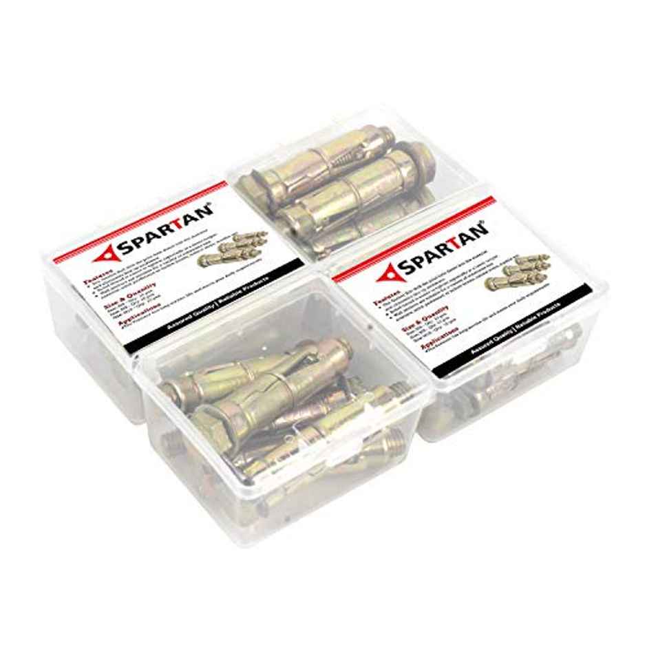 Spartan Bolt Type Wall Anchor Fasteners Kit |Size- 6mm(10 Pcs), 8mm(10 Pcs), 10mm(10 Pcs)