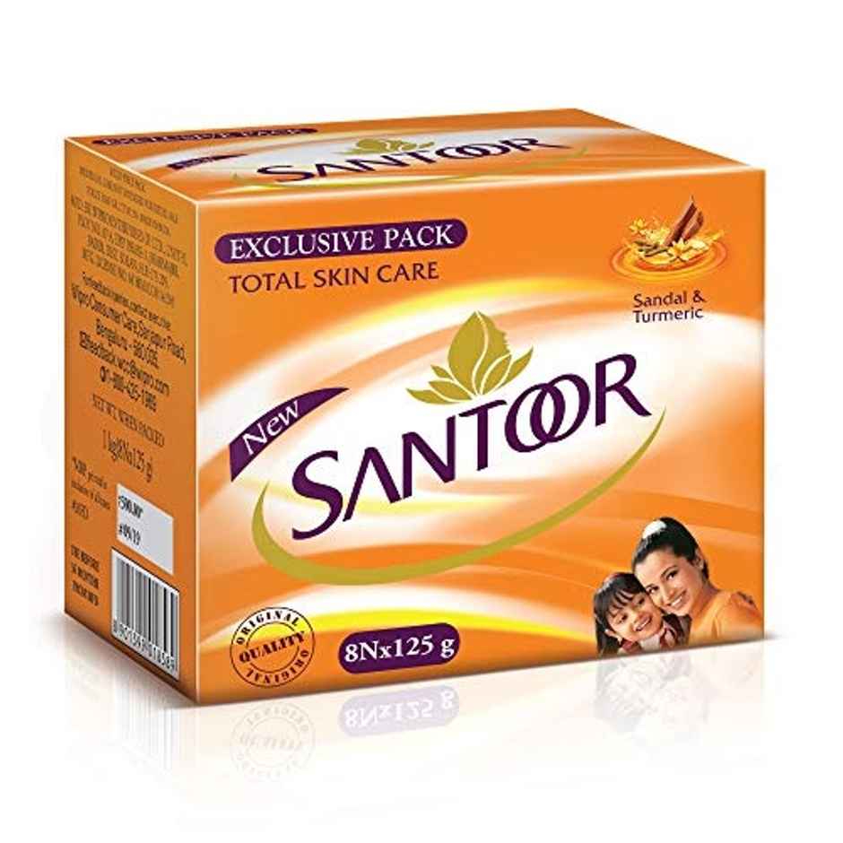 Santoor Total Skin Care Soap With Sandal & Turmeric 