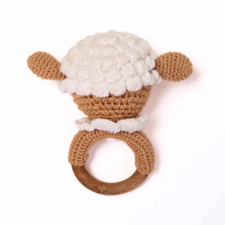 The Kalaa Store Handcrafted Sheep Rattle
