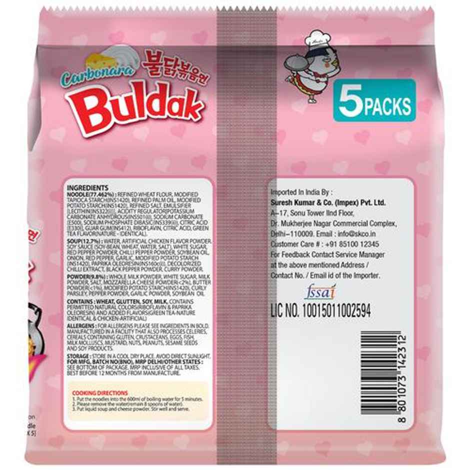 Samyang Korean Hot Chicken Flavour Ramen Creamy Carbonara Non Veg