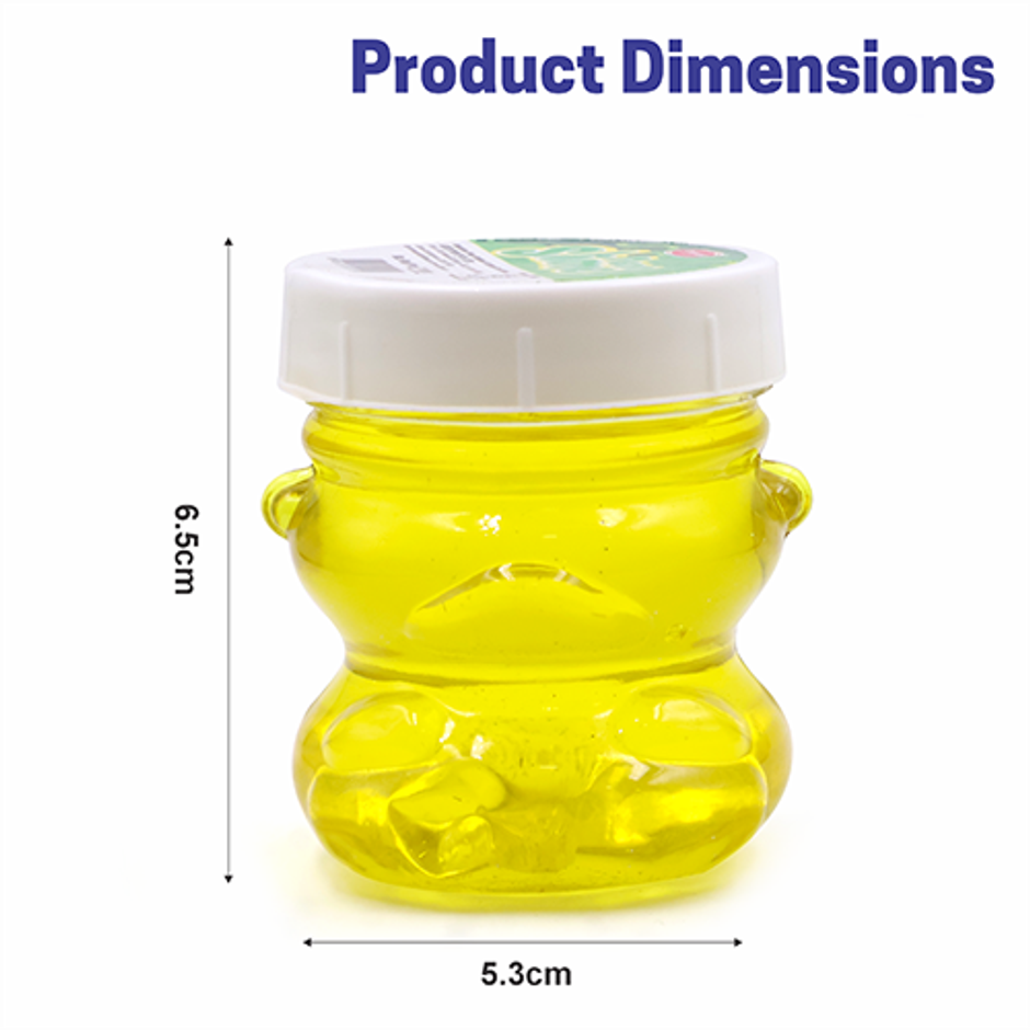 Aditi Toys Glitter Scented Slime Kit, Soft, Non-Sticky, Non-Toxic, Age 5+ | Yellow