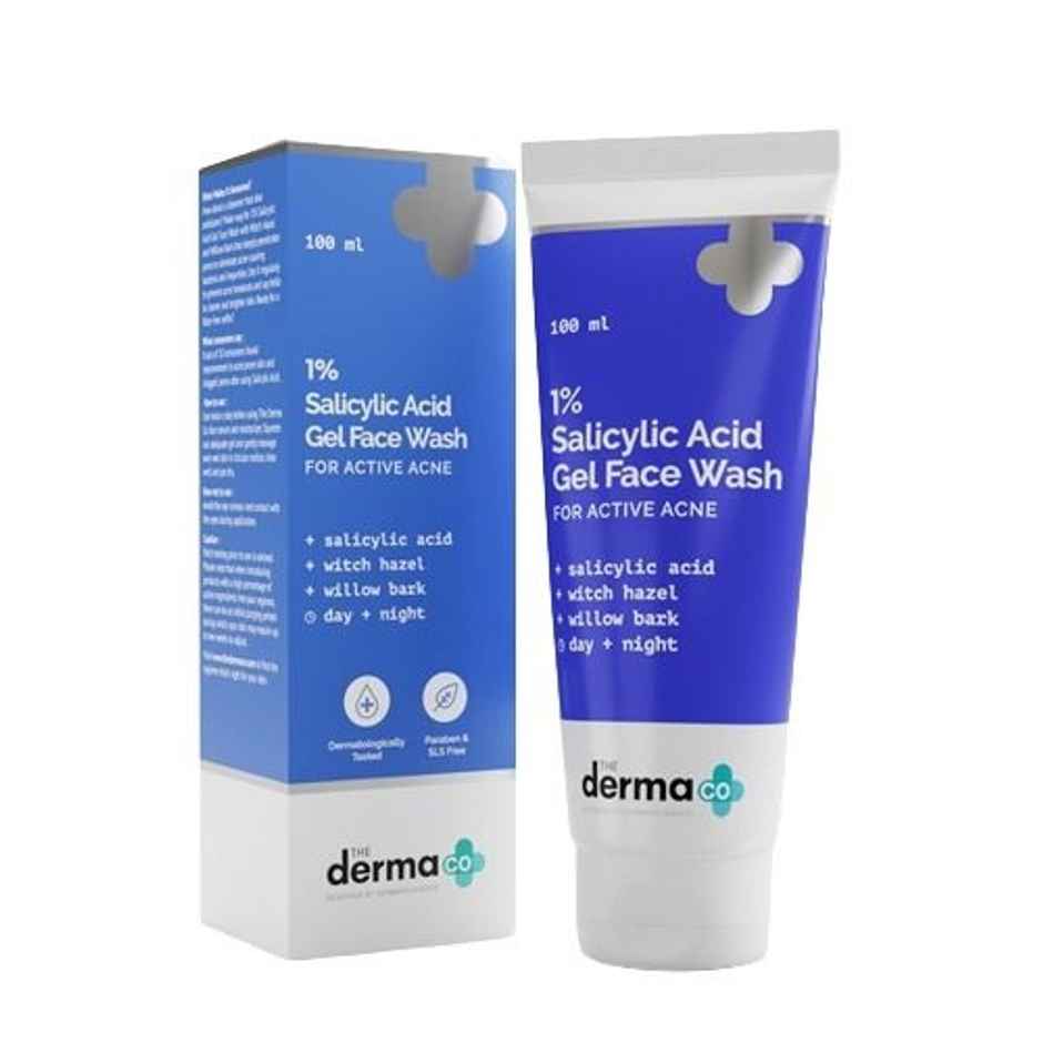 The Derma Co 1% Salicylic Acid Gel Face Wash With Salicylic Acid & Witch Hazel For Active Acne