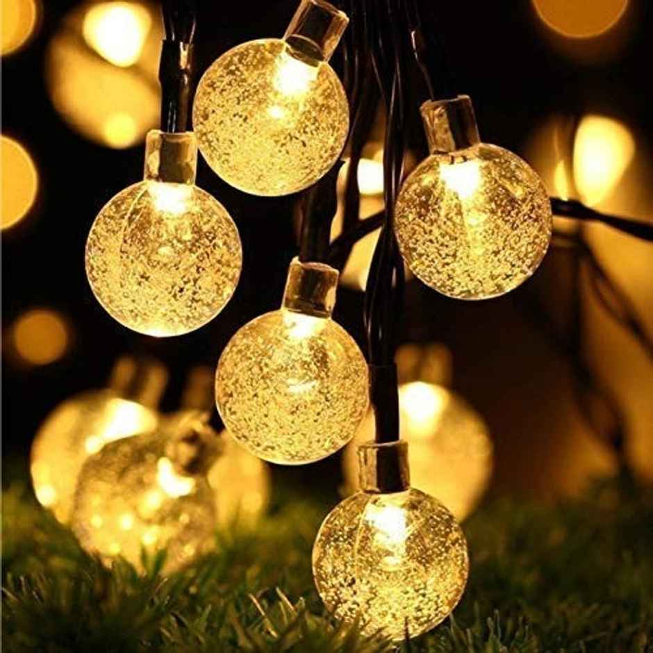 Quace Crystal Ball Warm White String Light Combo