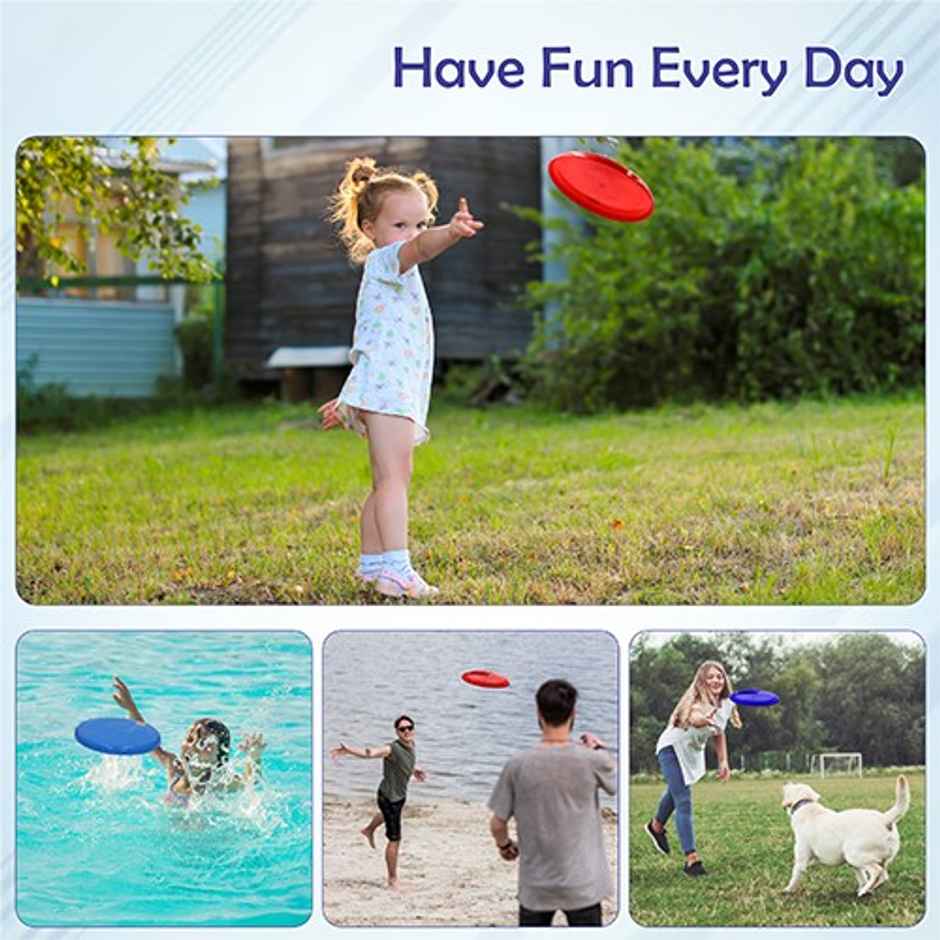 Aditi Toys Flying Disc Frisbee Picnic, Beach for Kids & Adults - Outdoor Game, Red/Blue