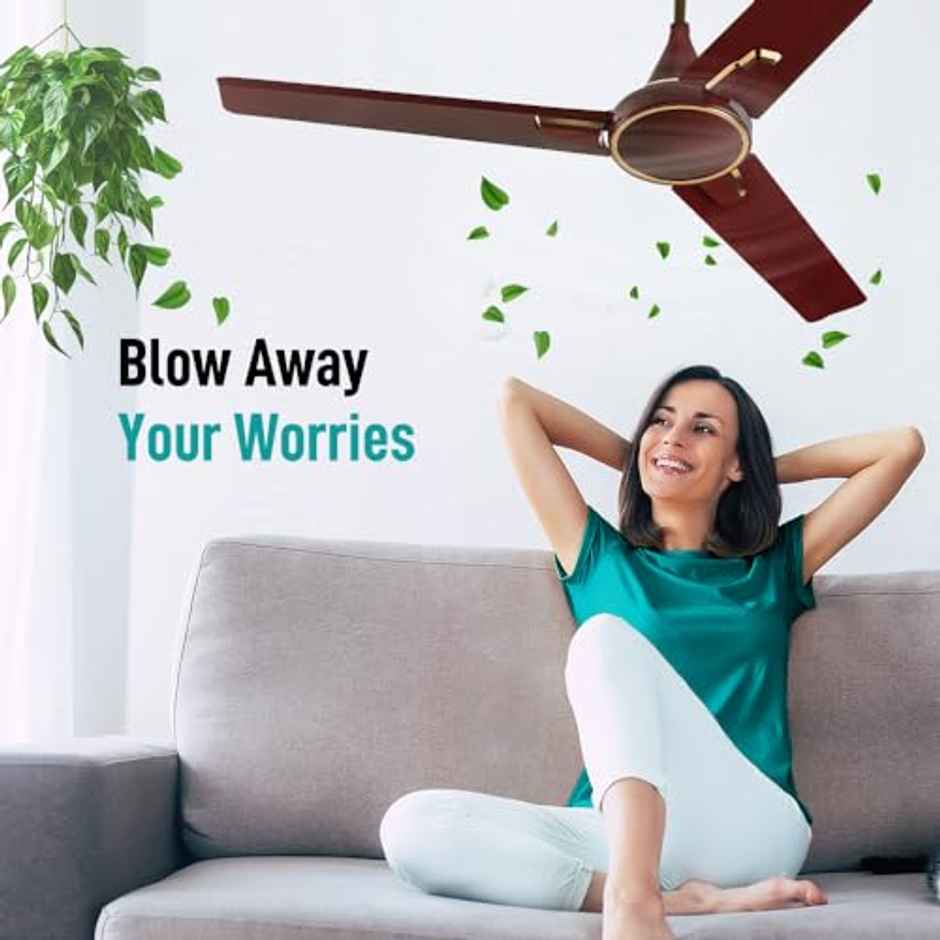 Kuhl Prima A1 BLDC Ceiling Fan, 1200mm, Remote Control, 5 stars, Brown