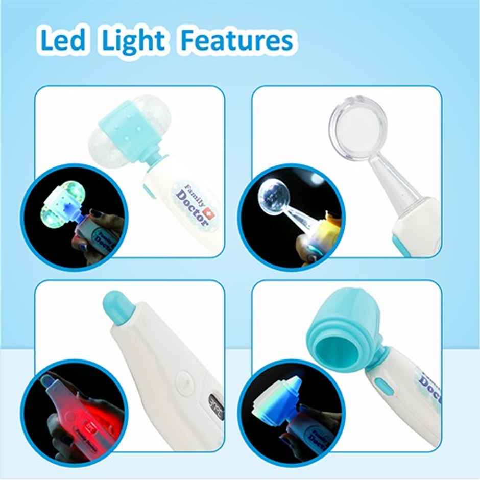 Aditi Toys Transparent Doctor Set Briefcase | 9 Pcs LED Pretend Play Medical Kit for Kids | 3+ years
