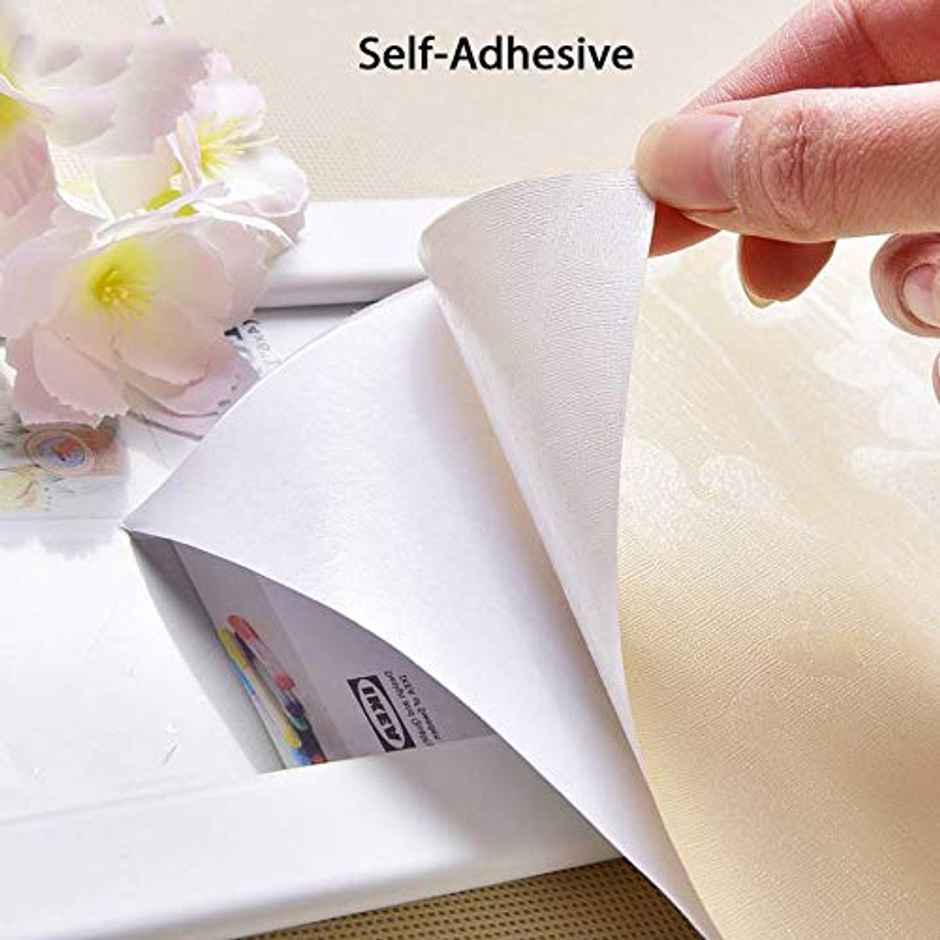 Wollzo Floral Bedroom Self Adhesive Wallpaper (Multicolour, 45 X 500 Cm)
