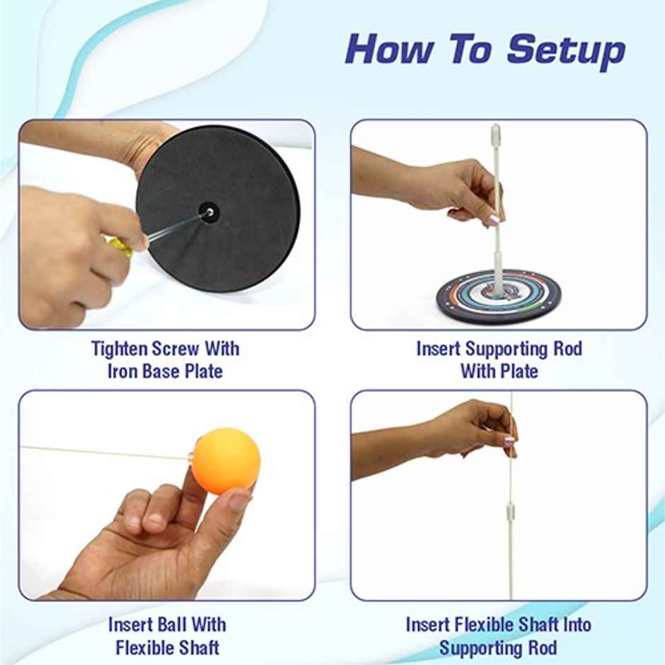 Aditi Toys Table Tennis Trainer - Elastic Shaft Ping Pong Set for Kids, Indoor & Outdoor Play, 5Y+