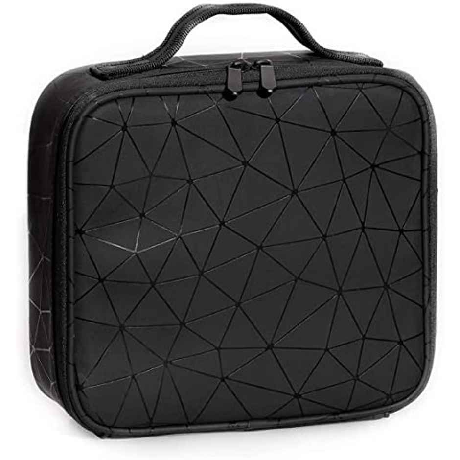 MAKEUP BY SITI Professional Makeup Cosmetics Storage Bag/Pouch with Adjustable Compartment - Black
