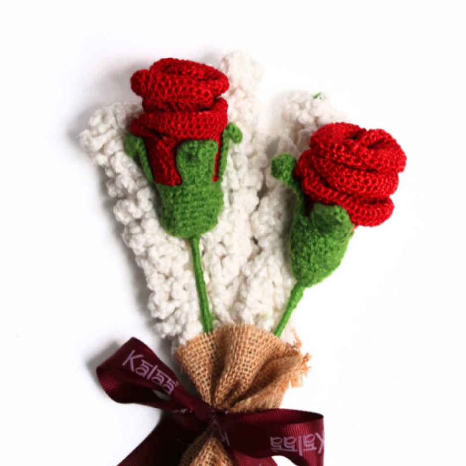 The Kalaa Store Handcrafted Crochet Roses Bouquet