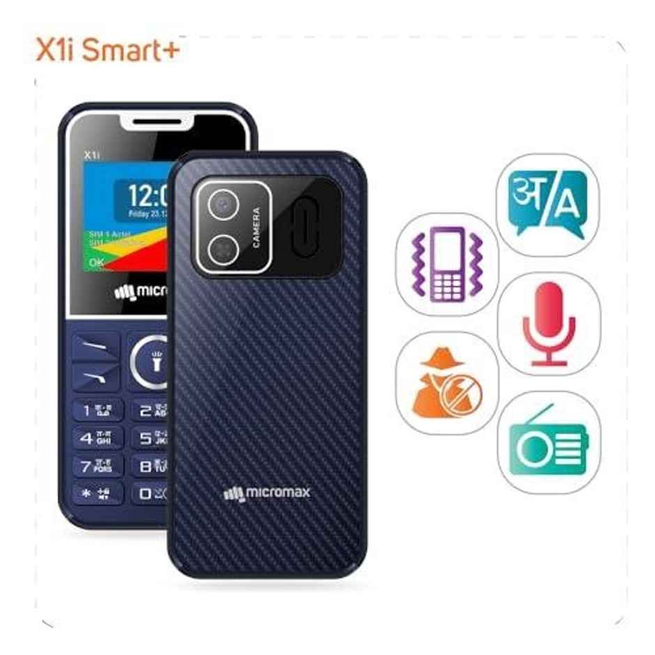 Micromax X1i Smart+ Dual Sim Keypad Mobile | 2.4" Display | 1750 mAh Battery | Blue