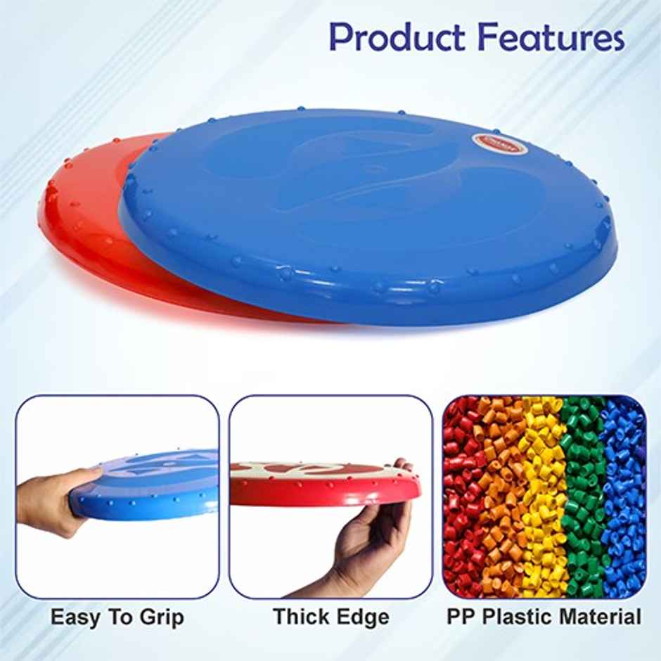 Aditi Toys Flying Disc Frisbee Picnic, Beach for Kids & Adults - Outdoor Game, Red/Blue
