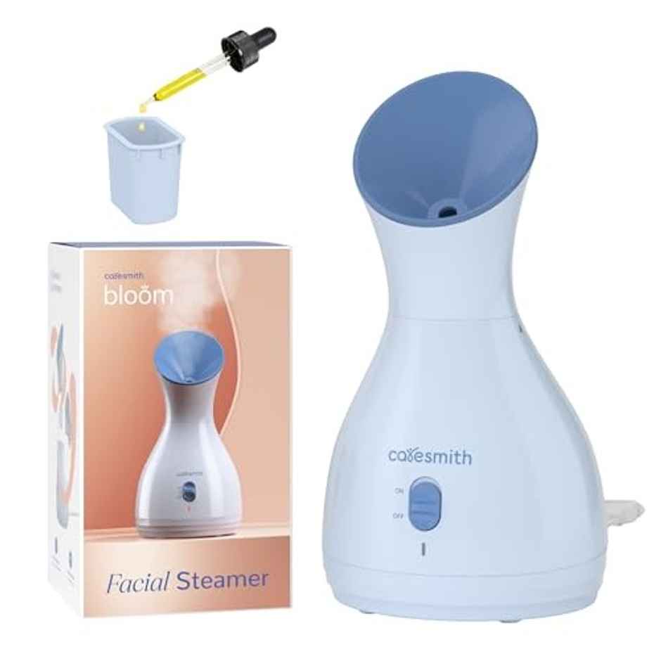 Caresmith 2-in-1 Face Steamer 16 Mins of Natural Steam Therapy for Cold Relief &Facial Rejuvenation