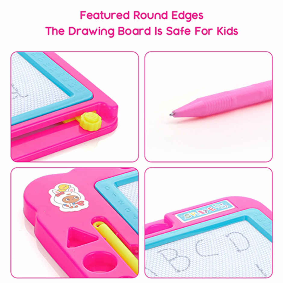 Aditi Toys Magnetic Slate - Drawing Board with Pen & Stamps, Easy Clean, for Kids 3+, BIS Approved