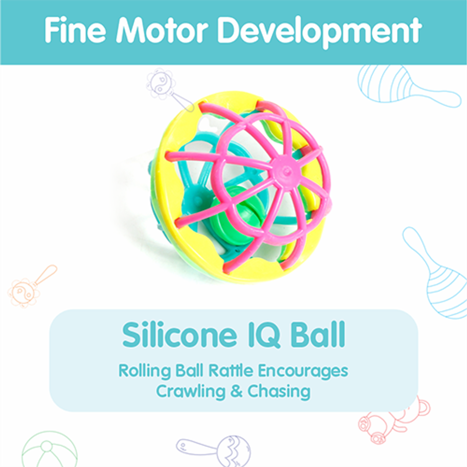 Aditi Toys 3-Piece Baby Rattle Set - Safe, Colourful, 100% BPA Free, Non-Toxic, Infant Grab, Age 0 -6M