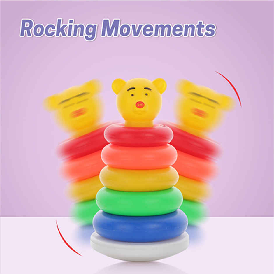 Aditi Toys MultiColour ABS Plastic Stacking Ring Toy for Kids - Sorting & Stacker, 06+ Months