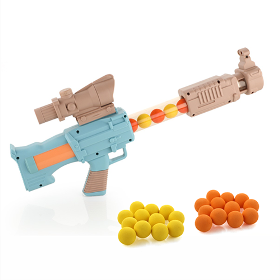 Aditi Toys Space Explorer Pneumatic Gun Include 24 Soft Foam Ball, Indoor/Outdoor, Above 5+, |Brown