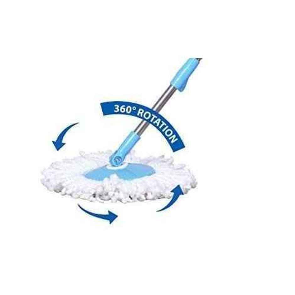 Esquire 360 Bucket Spin Mop Stick With Microfiber Refill | Blue Color