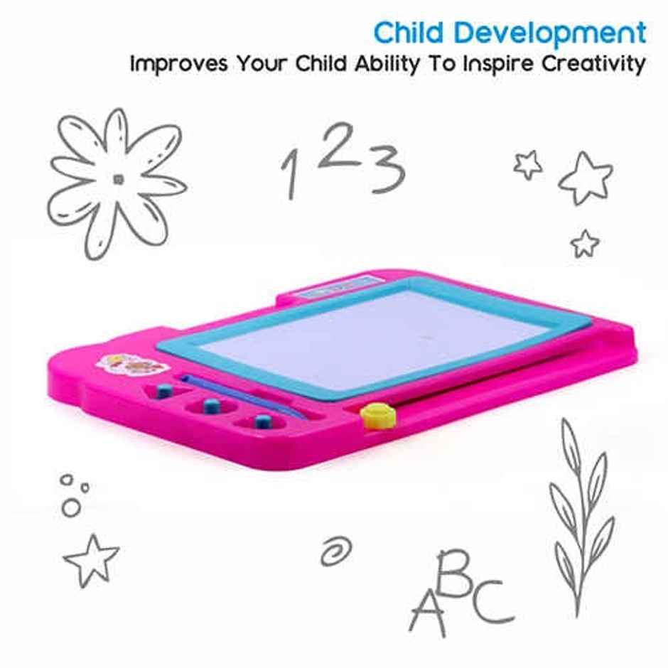 Aditi Toys Magnetic Slate - Drawing Board with Pen & Stamps, Easy Clean, for Kids 3+, BIS Approved