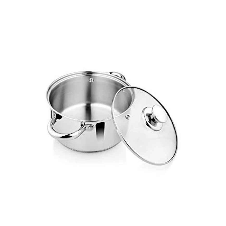 BAY6 Casserole | 18 cm | 2300 ml | Glass Lid | Induction Compatible