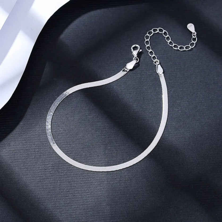 Estailo Fashion Snake Chain Anklet for Women | Stylish Lightweight Statement Jewellery | A0000009