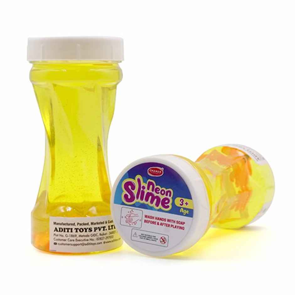 Aditi Toys Glitter Scented Slime Kit, Soft, Non-Sticky, Non-Toxic, Age 5+ | Yellow