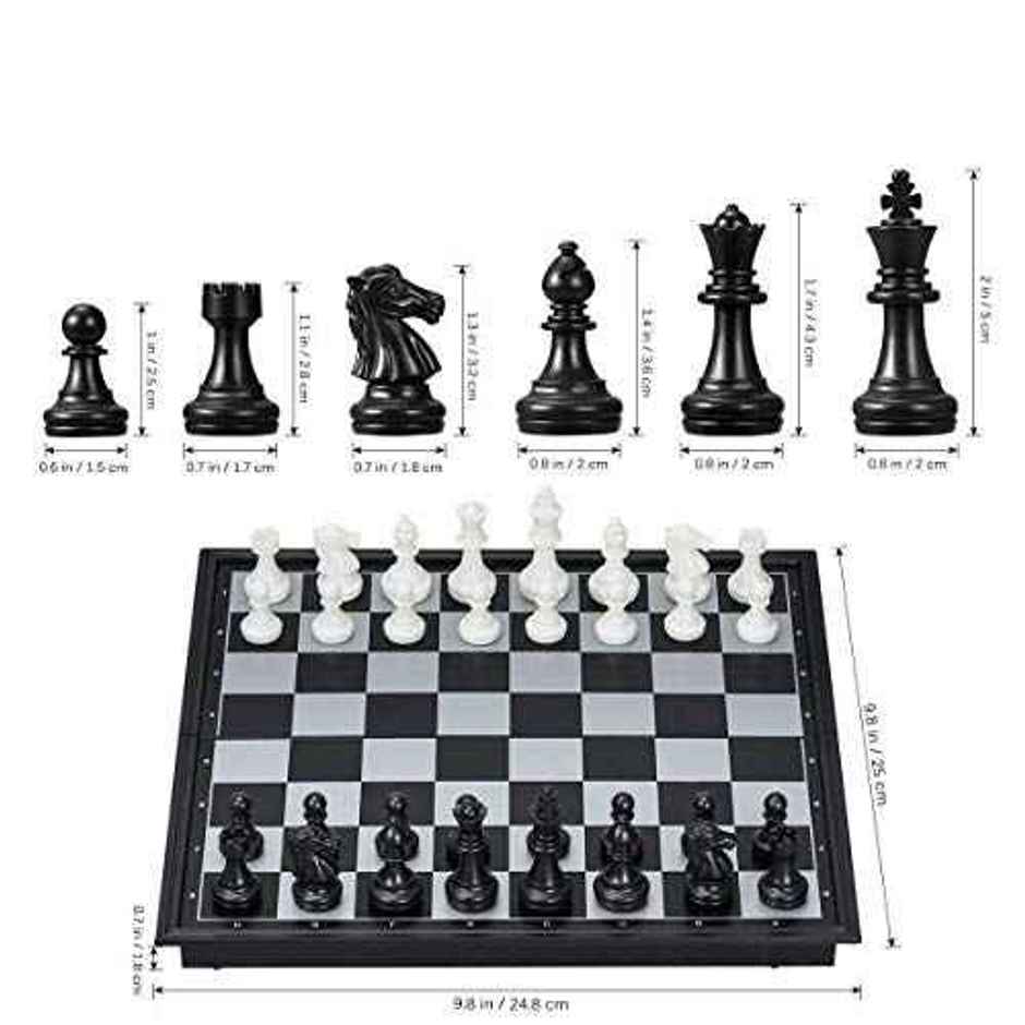 Storio Magnetic Chessboard | Folding Travel Chess Game Set | 8+ Years