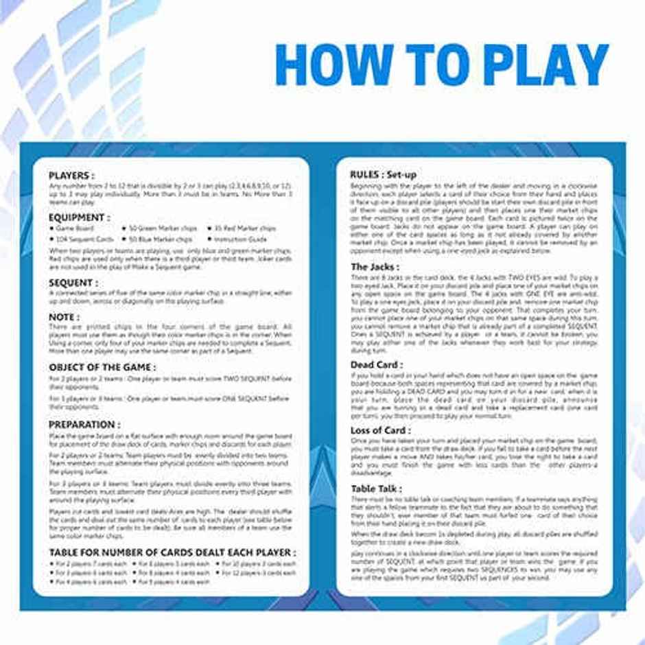 Aditi Toys Make A Sequent Game - Strategy Board Game with Chips & Cards for Kids 7+, BIS Approved