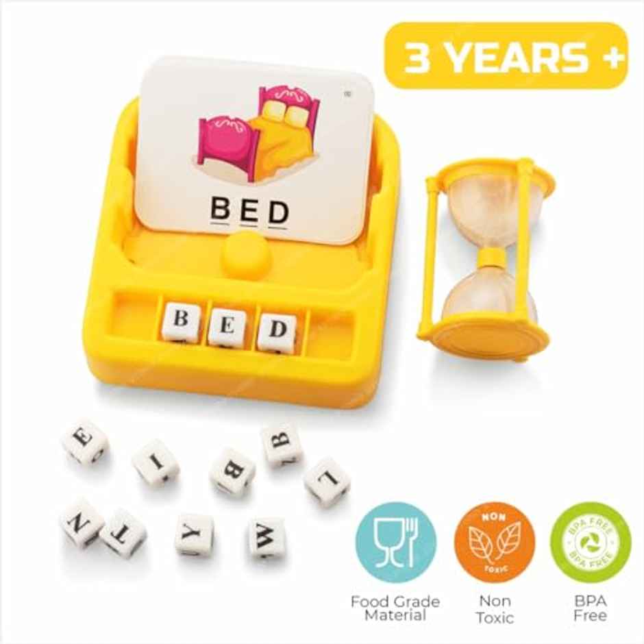 Storio Toys Spelling Brain Games For Kids with Flash Cards,2 In 1 Matching Letter Games