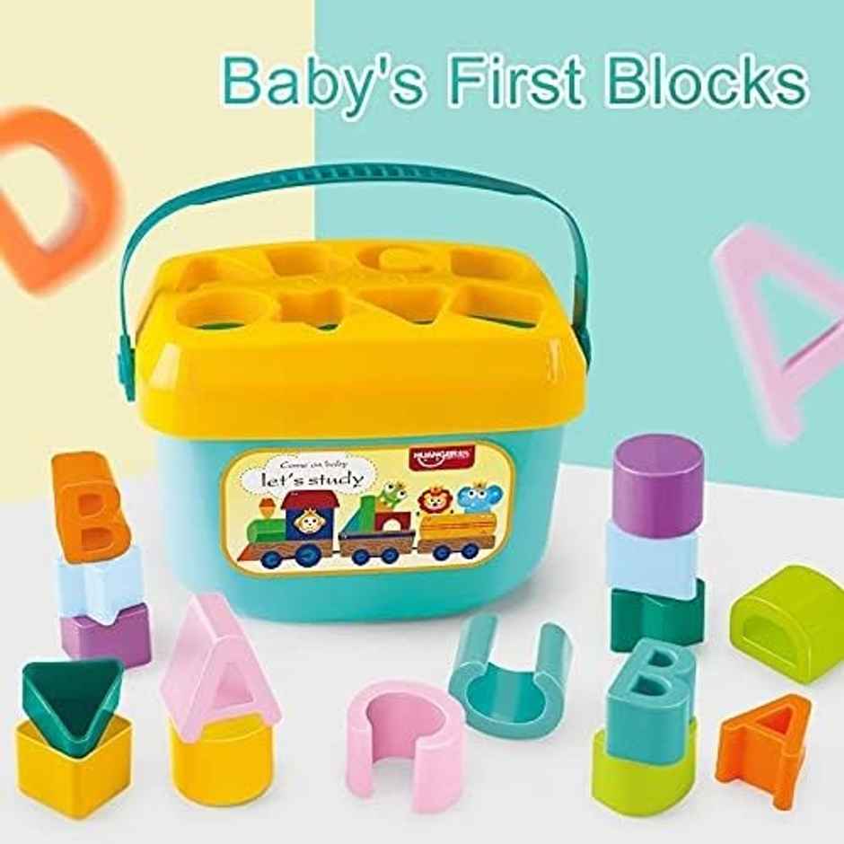 Fablue First Block Shape And Abcd Shape Sorter Toy For Kids - Learning And Educational Toy