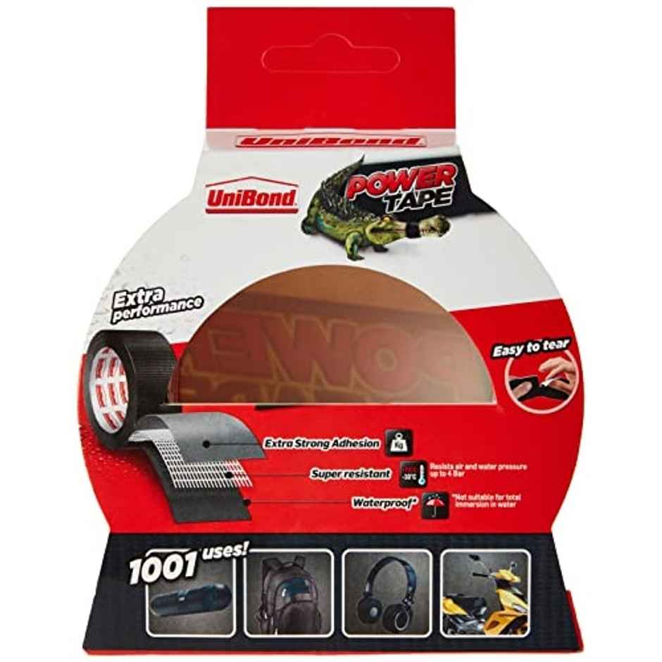 Unibond Extra Strong Power Tape | Temperature Resistant | Indoors & Outdoors Use | Silver