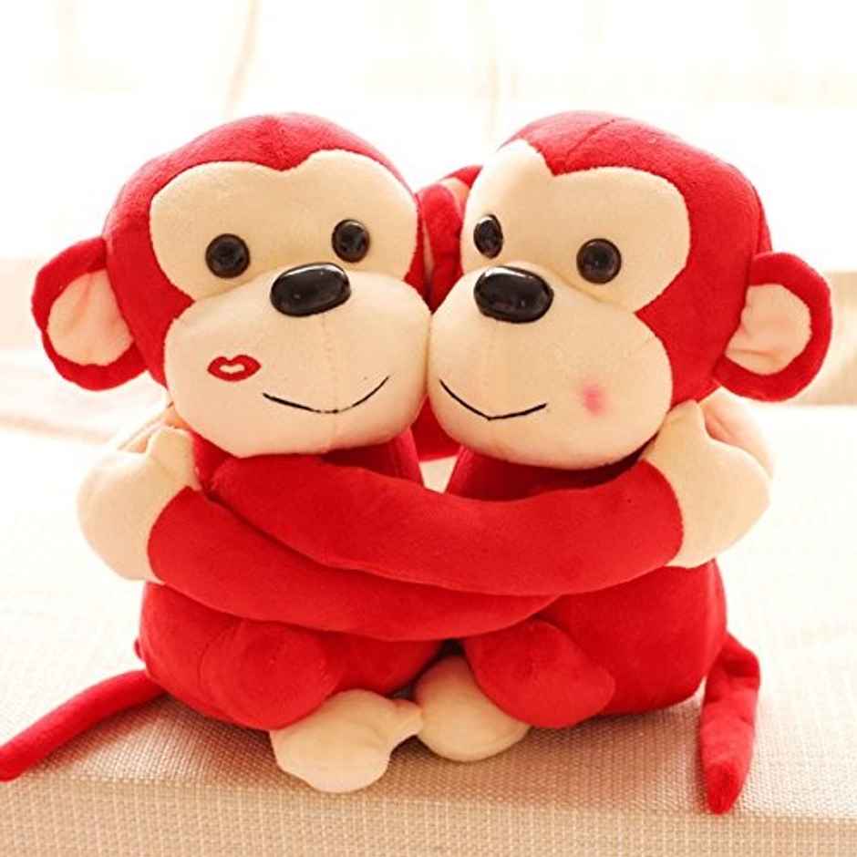 DearJoy Hugging Monkey Red 25 cm