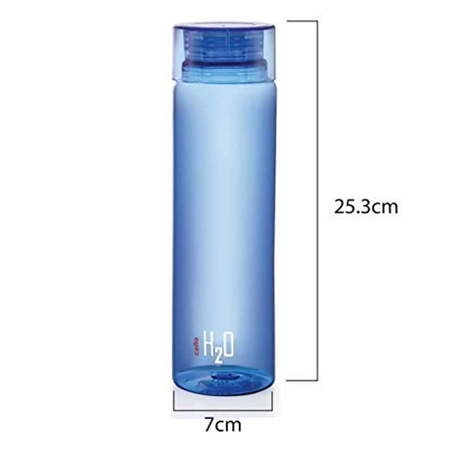 Cello H2O Plastic Bottles | Blue, Black, Pink | 1 L Each