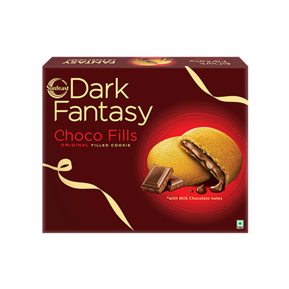 Sunfeast Dark Fantasy Choco Fills, Original Filled Cookies with Choco Creme