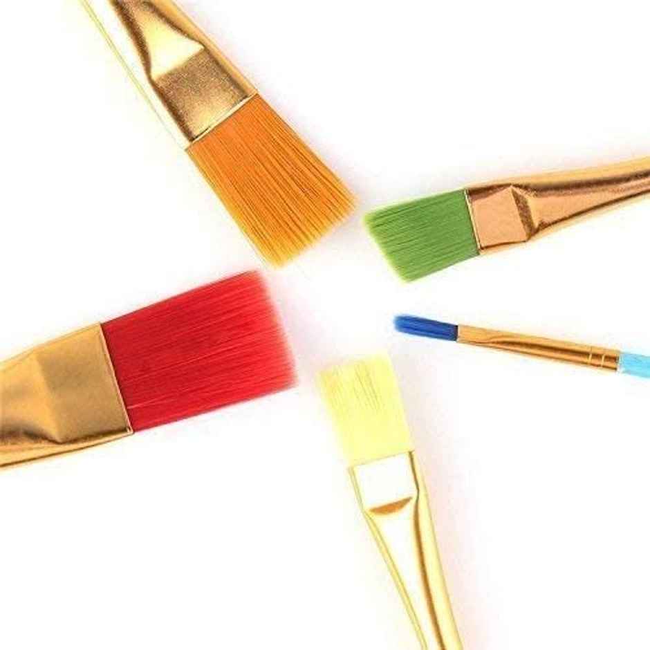 Chrome Kids Painting Brush Set Nylon Bristles Brush,1Pc Palette Knife,1Pc Palette��Multicolour