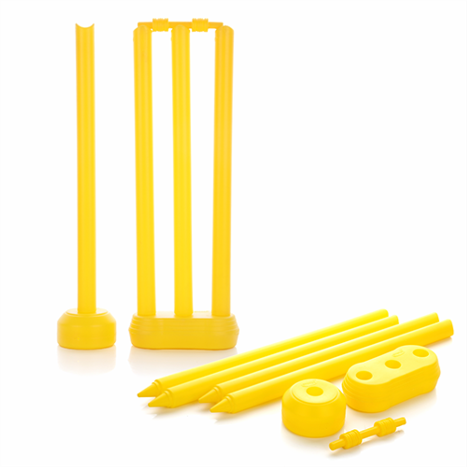 Aditi Toys Small Cricket Stumps Kit - 4 Stumps, 2 Stands & Bails for Kids, Indoor & Outdoor, 5Y+