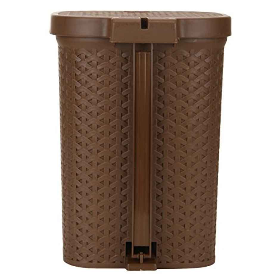 Jaypee Plus Dispose All Square Dustbin With Removable Plastic Bucket For Home, Kitchen 7 L, Brown