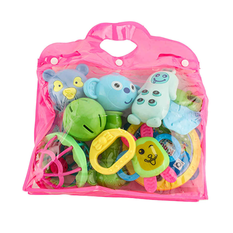Aditi Toys 8-Piece Baby Rattle Set - Safe, Colourful, 100% BPA Free, Non-Toxic, Infant Grab, Age 0 -6M