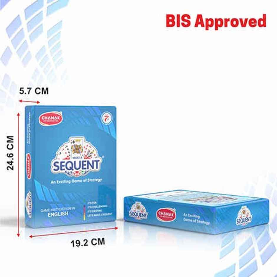 Aditi Toys Make A Sequent Game - Strategy Board Game with Chips & Cards for Kids 7+, BIS Approved