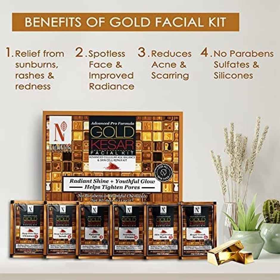NutriGlow Natural's Advanced Pro Formula Gold Kesar Facial Kit