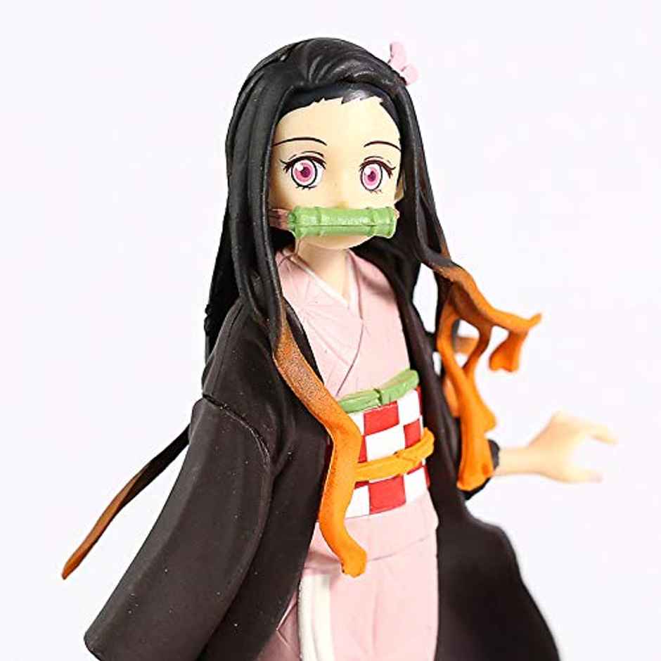 Awestuffs Nezuko Demon Slayer Action Figure Limited Edition for Car Dashboard