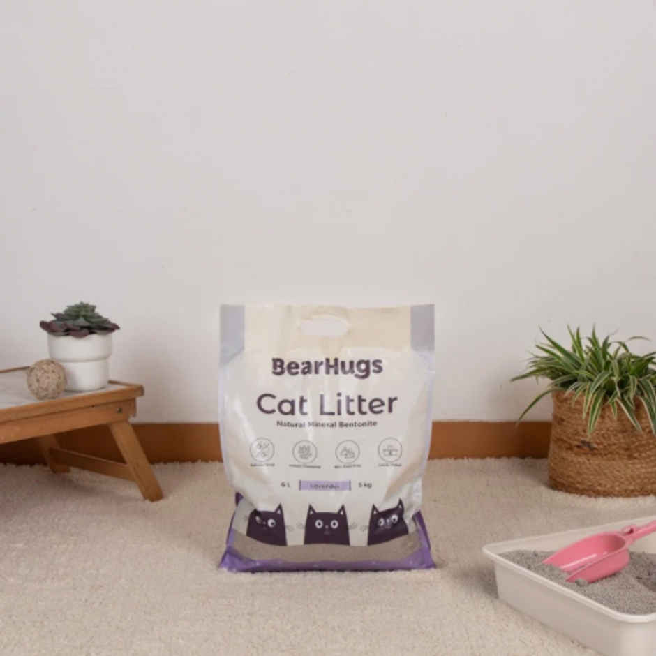 BearHugs Bentonite Cat Litter - Lavender 5 kg X 2 Combo