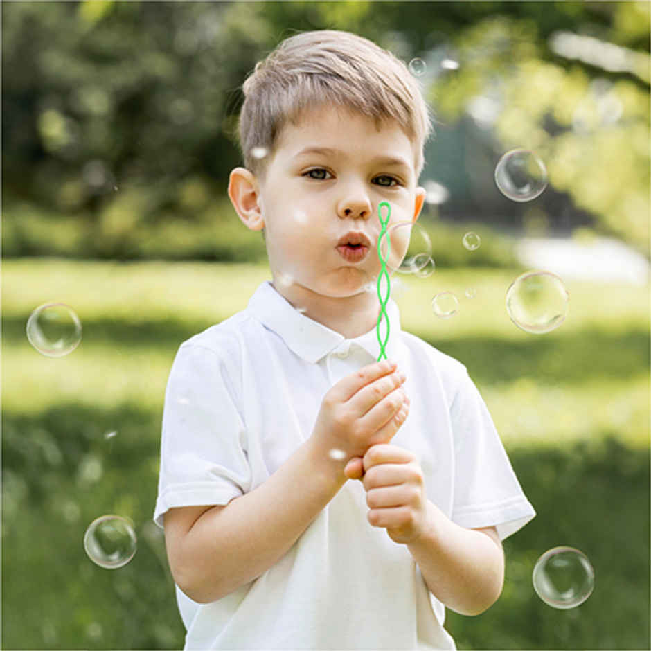 Aditi Toys Bubble Wands - Pack of 6 Colourful Bubble Sticks for Kids with Bubble Solution, Above 3Y+