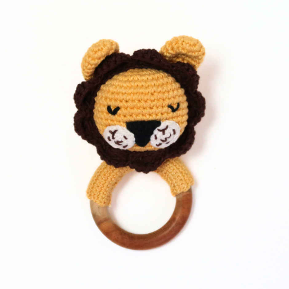 The Kalaa Store Handcrafted Lion Rattle