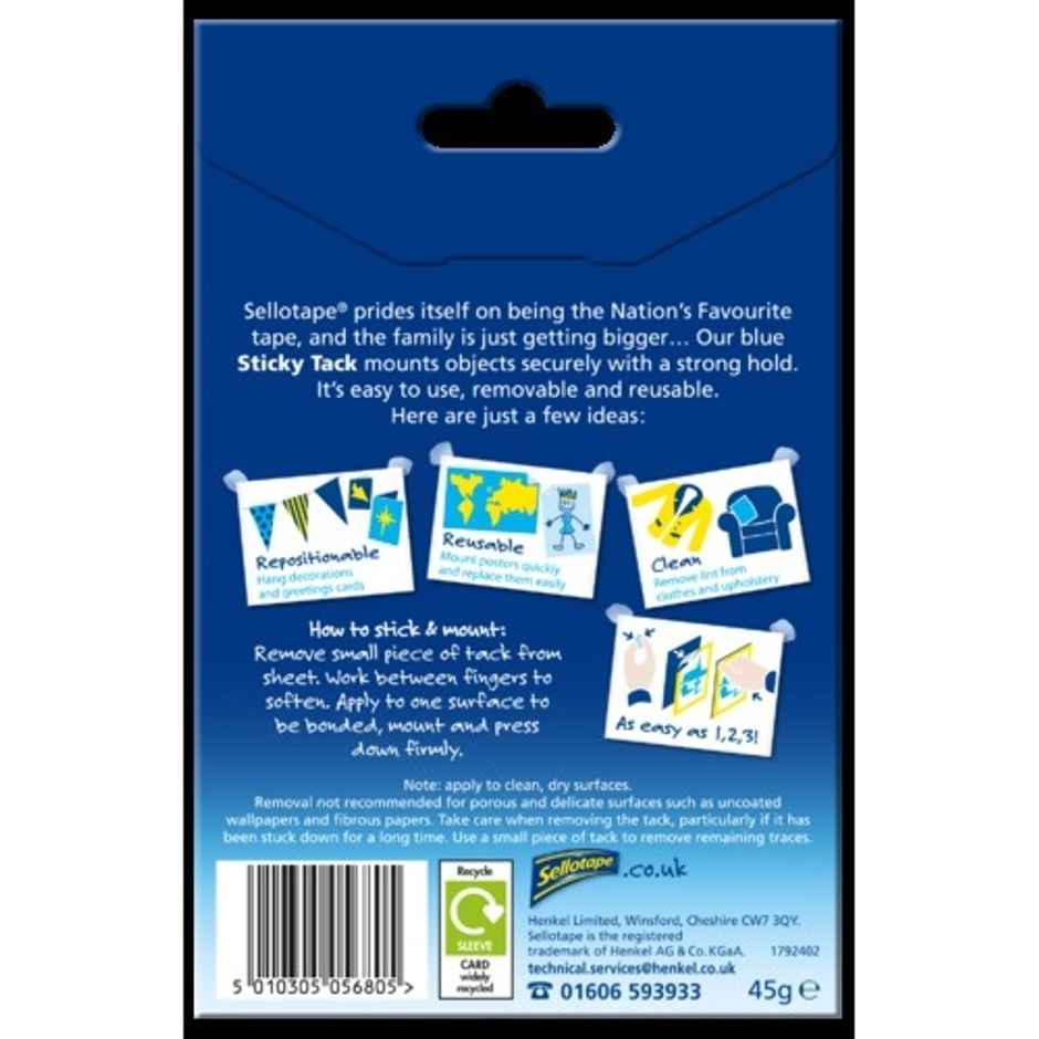 Sellotape Sticky Tack | Ideal For Hanging Photos | Decorations | Repositionable & Reusable