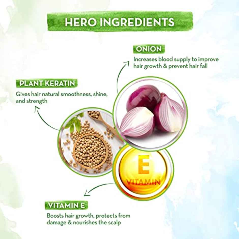 Mamaearth Onion Shampoo For Hair Fall Control & Hair Growth With Onion & Plant Keratin