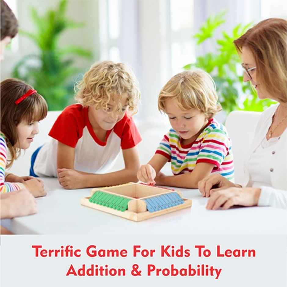 Aditi Toys Tabletop Shut The Box - Fun Wooden Dice Game for Kids 5+ to Improve Math & Motor Skills