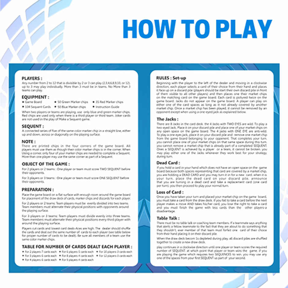 Aditi Toys Make A Sequent Game - Strategy Board Game with Chips & Cards for Kids 7+, BIS Approved