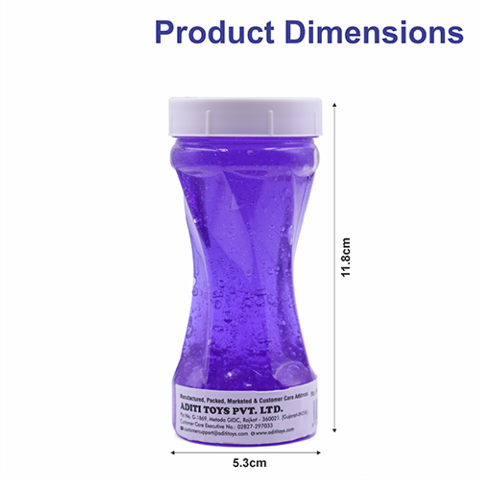 Aditi Toys Glitter Scented Slime Kit, Soft, Non-Sticky, Non-Toxic, Age 5+ | Blue